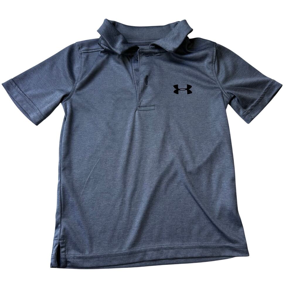 Under Armour Gray Athletic Golf Polo Shirt - Size 4